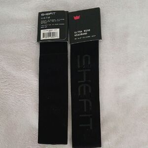 Shefit Ultra wide no slip silicone grip headbands  Set of 2 black  NEW